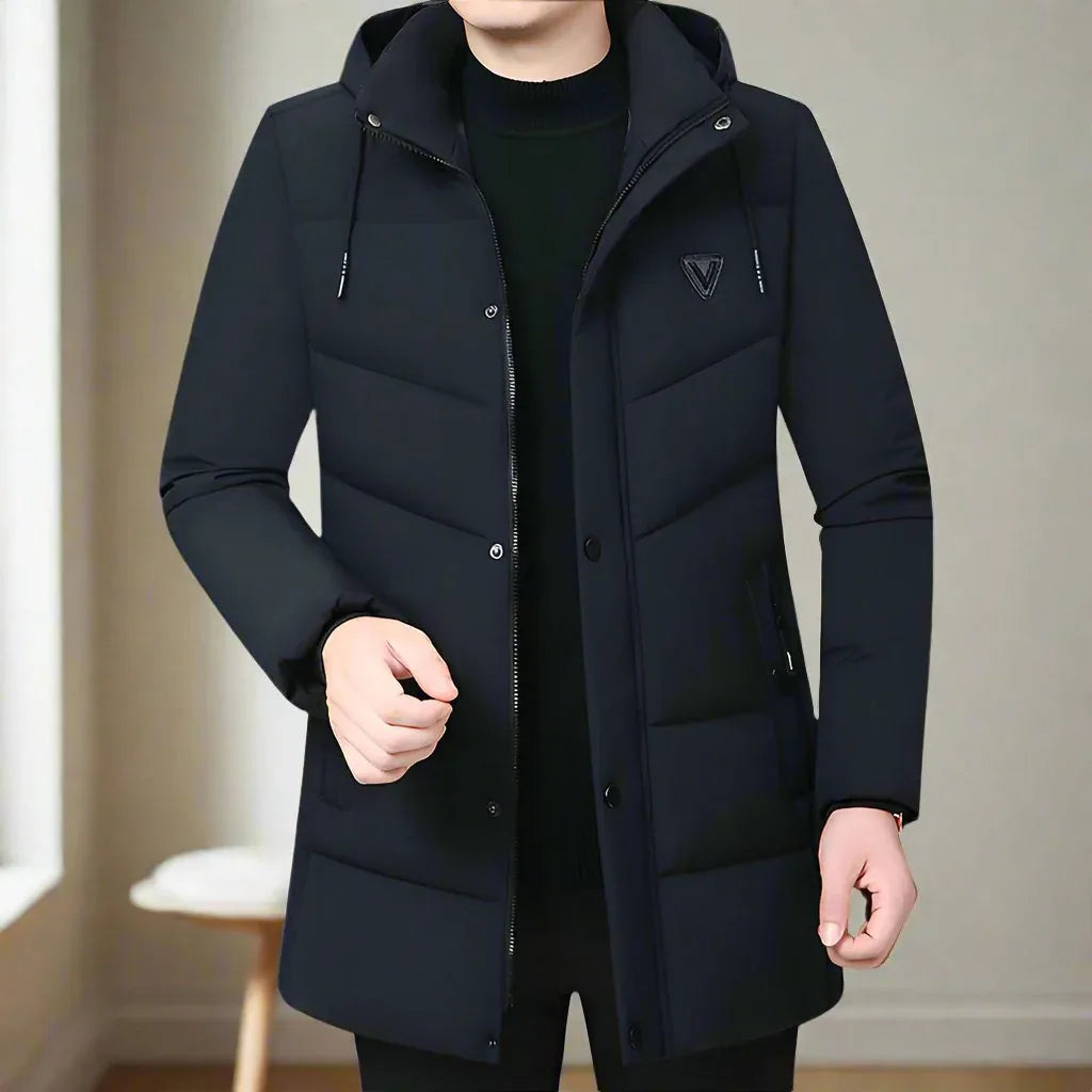 Thickened Winter Coats For Men - Warm Wool Lined, V-Neck Design, Comfort Fit XL-5XL