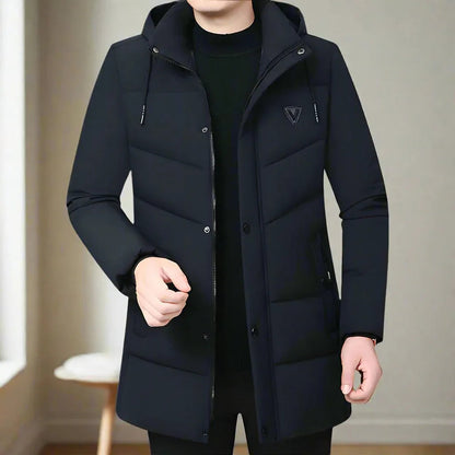 Thickened Winter Coats For Men - Warm Wool Lined, V-Neck Design, Comfort Fit XL-5XL
