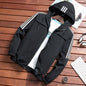 Stripe Hooded Rain Windbreaker Jacket