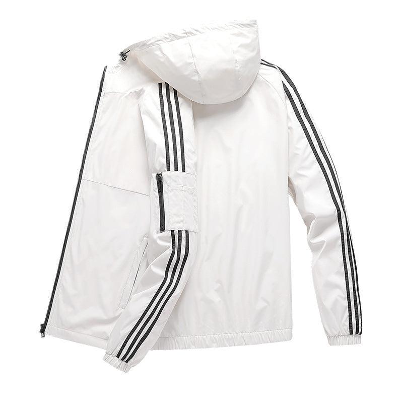 Trendy Casual Hooded Windbreaker Rainproof Sport Jacket