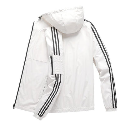 Trendy Casual Hooded Windbreaker Rainproof Sport Jacket