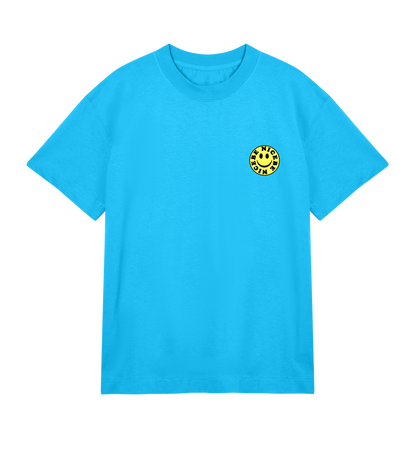 'Be Nice'' - Mens Boxy Tee (Yellow Smiley)