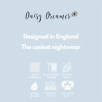 Women's Snuggle Fleece Touch Hooded Robe Luxurious Soft Loungewear Cosy Durable Dressing Gown UK Sizes 8-22 Green Grey Pink Green by Daisy Dreamer