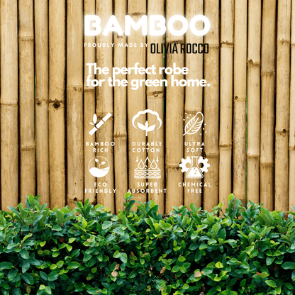 Unisex Bamboo Hooded Dressing Gown Super Soft Towelling Bath Robe for Men & Women by Sock Stack