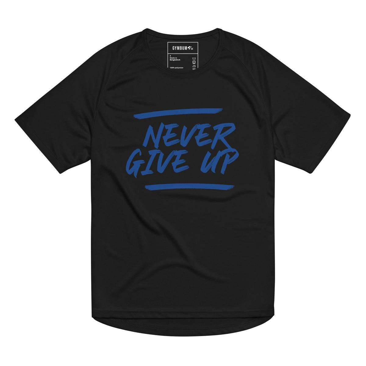 GymBum UK Never Give Up Performance T-Shirt