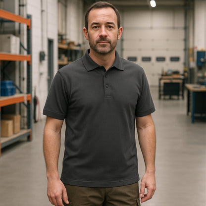 Men’s Premium Comfort Fit Polo Shirt – Short Sleeve Plain Smart Casual Top