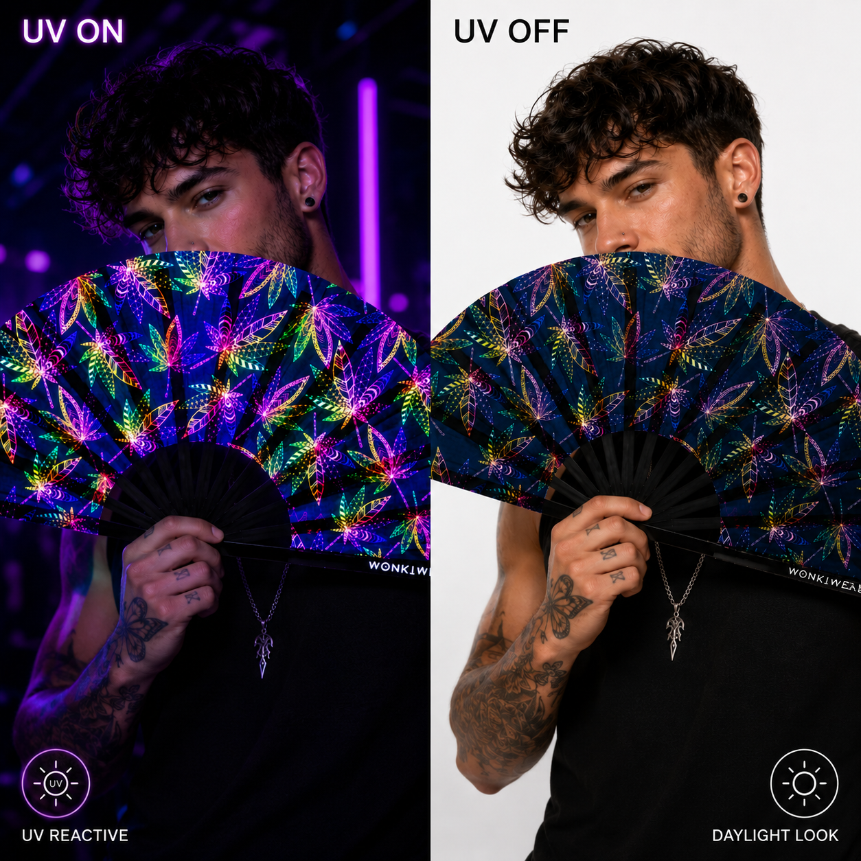 XL Festival Fan - UV Reactive, Mary Jane