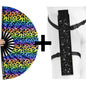 XL UV Reactive Rainbow Leopard Festival Fan