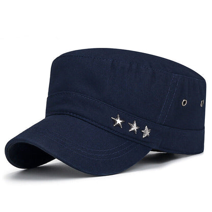 Mens Cap Army Hat Cadet Castro Military Patrol Baseball Autumn Hat Adjustable UK