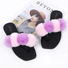 New arrival luxury plush fashion trend faux fur slides for women 2022 fur slippers