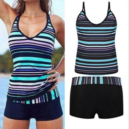 Women Ladies Tankini Set with Boy Shorts Padded Swimsuit Bathing Swim Costume