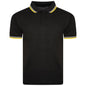 Mens Short Sleeve Plain Tipping Polo Shirt T Shirt Top Casual S-2XL Pique