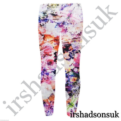 KIDS GIRLS NEW SEASON COMIC BOOK GRAFITTI FLORAL FASHION LEGGING SIZE 2-13YEARS