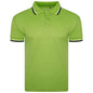 Mens Short Sleeve Plain Tipping Polo Shirt T Shirt Top Casual S-2XL Pique