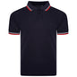 Mens Short Sleeve Plain Tipping Polo Shirt T Shirt Top Casual S-2XL Pique