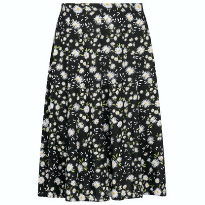 Women ladies Summer Floral Print Skirt Elasticated Waist Size 10-24 length 27"
