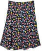 Women ladies Summer Floral Print Skirt Elasticated Waist Size 10-24 length 27"