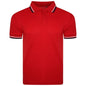 Mens Short Sleeve Plain Tipping Polo Shirt T Shirt Top Casual S-2XL Pique