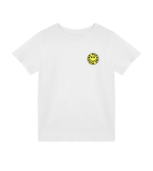 ''Be Nice'' - Kids Tee (Yellow Smiley)