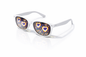 Heart Effect Diffraction Glasses – Trippy Festival Rave Love Light Glasses (White Frame)
