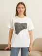 Denim Bra Patch T-Shirt Top
