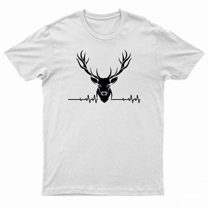 Adults Stag ECG Logo Printed T-Shirt