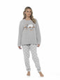 Women's Cozy Sloth Teddy Fleece Pyjama Set Super Soft Warm Loungewear Sleepwear with Trendy Design and Comfortable Fit Pants Perfect for Cold Nights Multiple Sizes by Daisy Dreamer