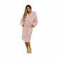 Women's Dusky Pink Teddy Fleece Hooded Robe Ultra Soft Cozy Bathrobe Winter Loungewear Pajamas for Ladies by Daisy Dreamer