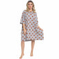 Women's Highland Cow Cream Baggy Nighty Dress Oversized T-Shirt Nighties 100% Cotton Short Sleeved Nightshirt for Ladies by Daisy Dreamer