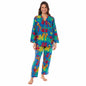 Women's Jaguar Jungle Leopard Print Long Pyjama Set Button Up Soft Breathable Viscose Loungewear Sleepwear Relaxing PJ Set by Daisy Dreamer