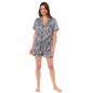Women's Satin Silk Short Pyjama Set Soft Breathable Nightwear Loungewear PJs Black Pink Grey UK Sizes 8-22 by Daisy Dreamer