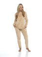 Women's Super Soft Heart Fleece Pyjamas Set Cozy Plush Loungewear Top and Pants Warm Teddy Fleece PJs for Lounging and Sleeping by Daisy Dreamer
