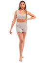 Women's Ultra-Soft Teddy Fleece Crop Top and Shorts Pyjama Loungewear Set Cozy Fluffy Nightwear Perfect for Home Comfort and Relaxation by Daisy Dreamer