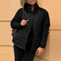 Stand Collar Fashion Knitted Stitching Jacket