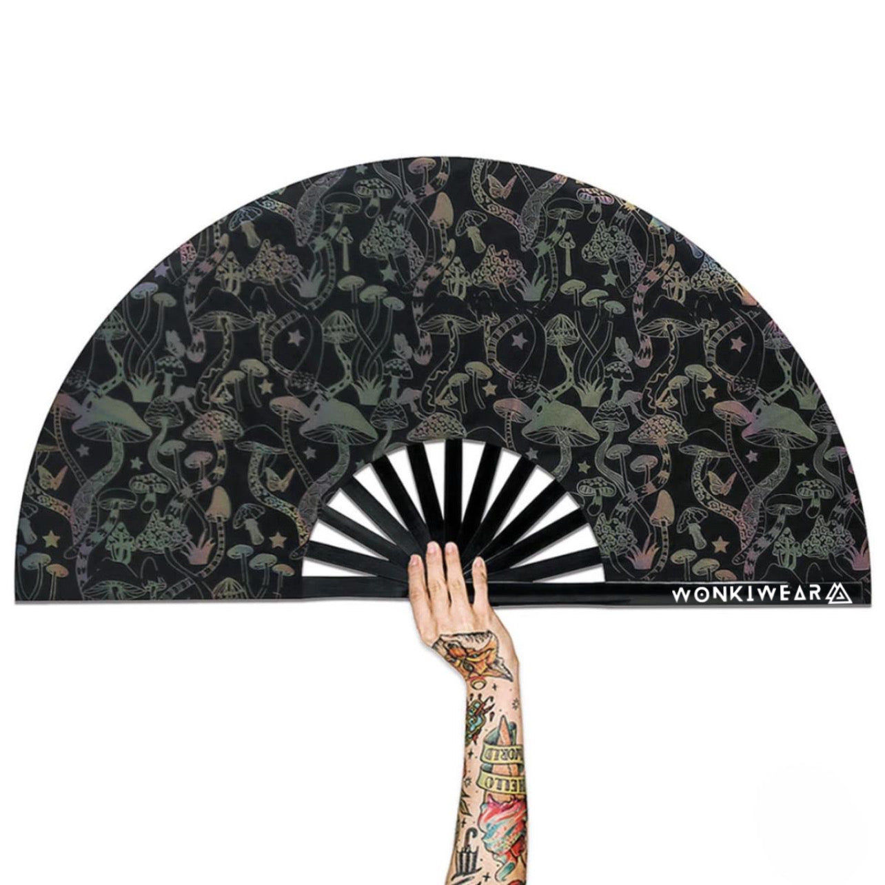 XL Festival Fan – Flash Reflective Shrooms