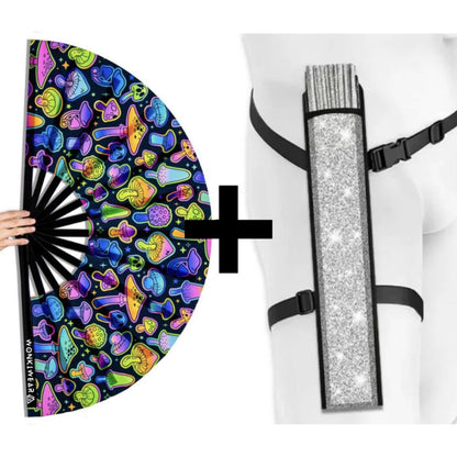 XL UV Reactive Mushroom Festival Fan
