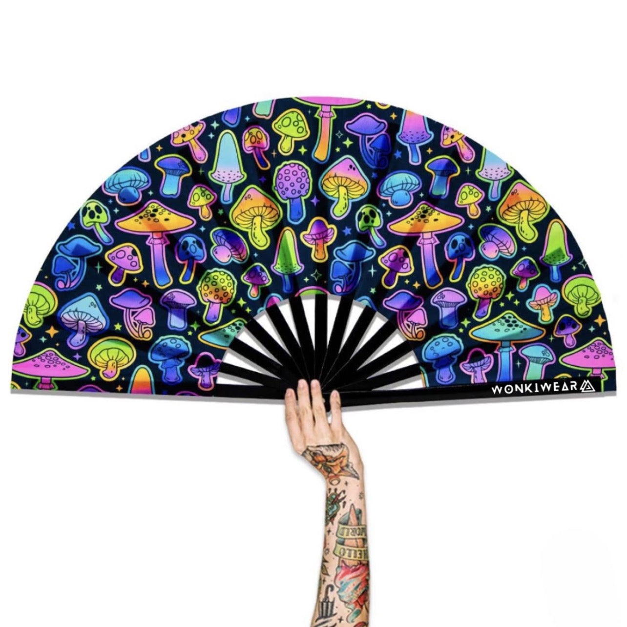 XL UV Reactive Mushroom Festival Fan