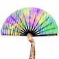 XL UV Reactive Pastel Zebra Rave Fan – Festival Clack Fan