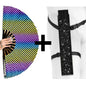 XL UV Reactive Chequered Festival Fan – Wanna Race Rave Clack Fan