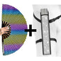XL UV Reactive Chequered Festival Fan – Wanna Race Rave Clack Fan