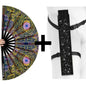 XL UV Reactive Techno Psytrance Festival Fan – Neon Rave Clack Fan