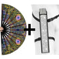 XL UV Reactive Techno Psytrance Festival Fan – Neon Rave Clack Fan