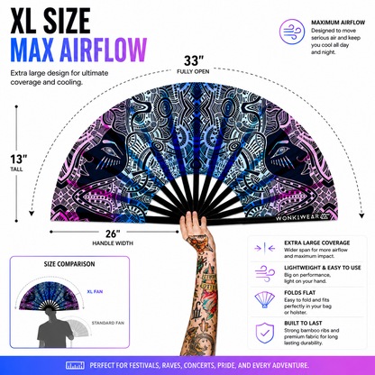 XL Festival Fan - UV Reactive, Techno Tribe
