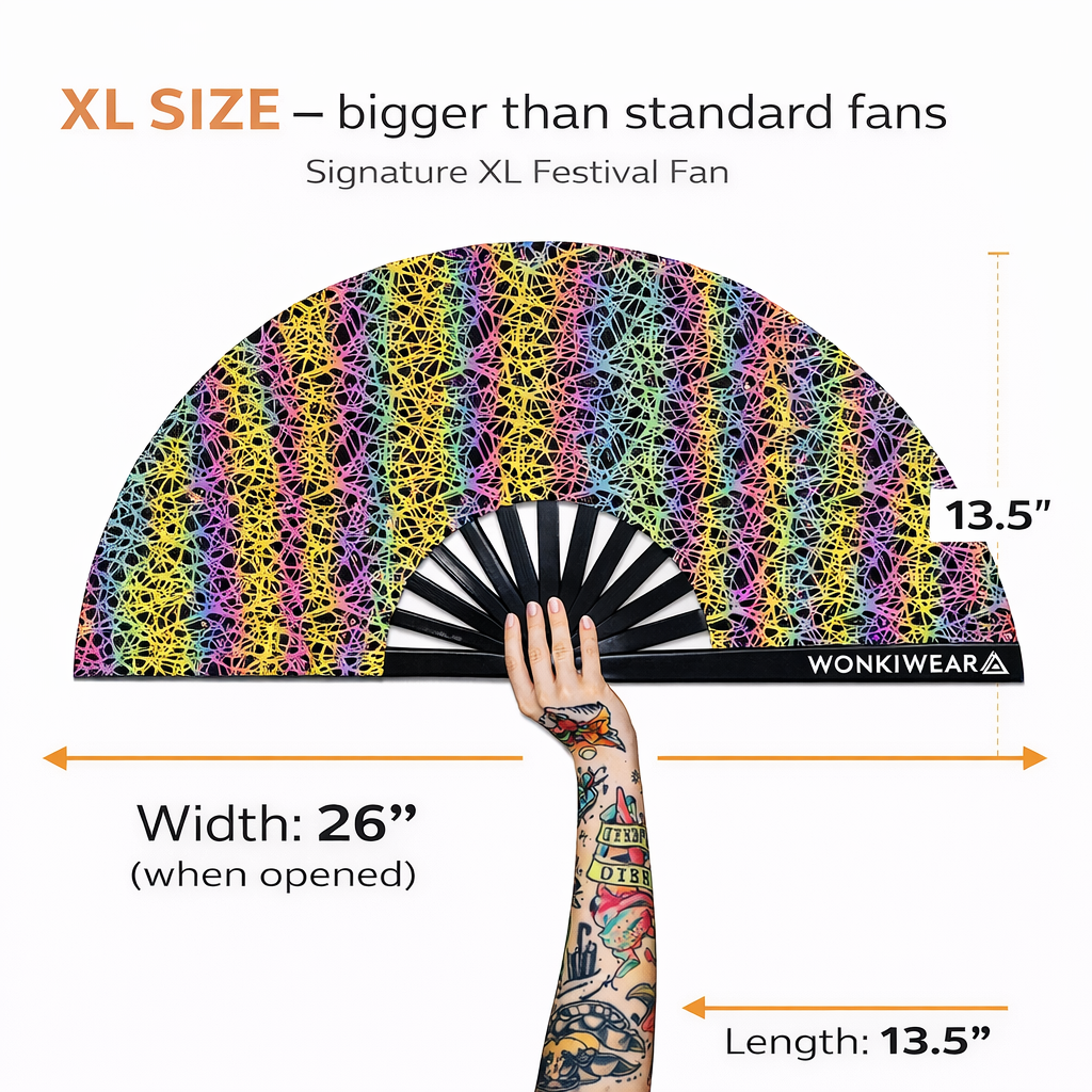 XL Festival Fan – Flash Reflective Entrapment Rave Fan