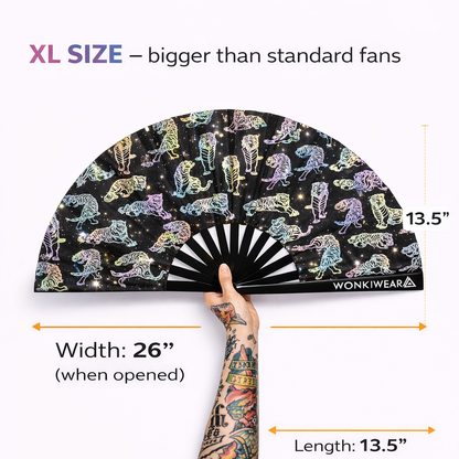 XL Flash Reflective Tigress Festival Fan