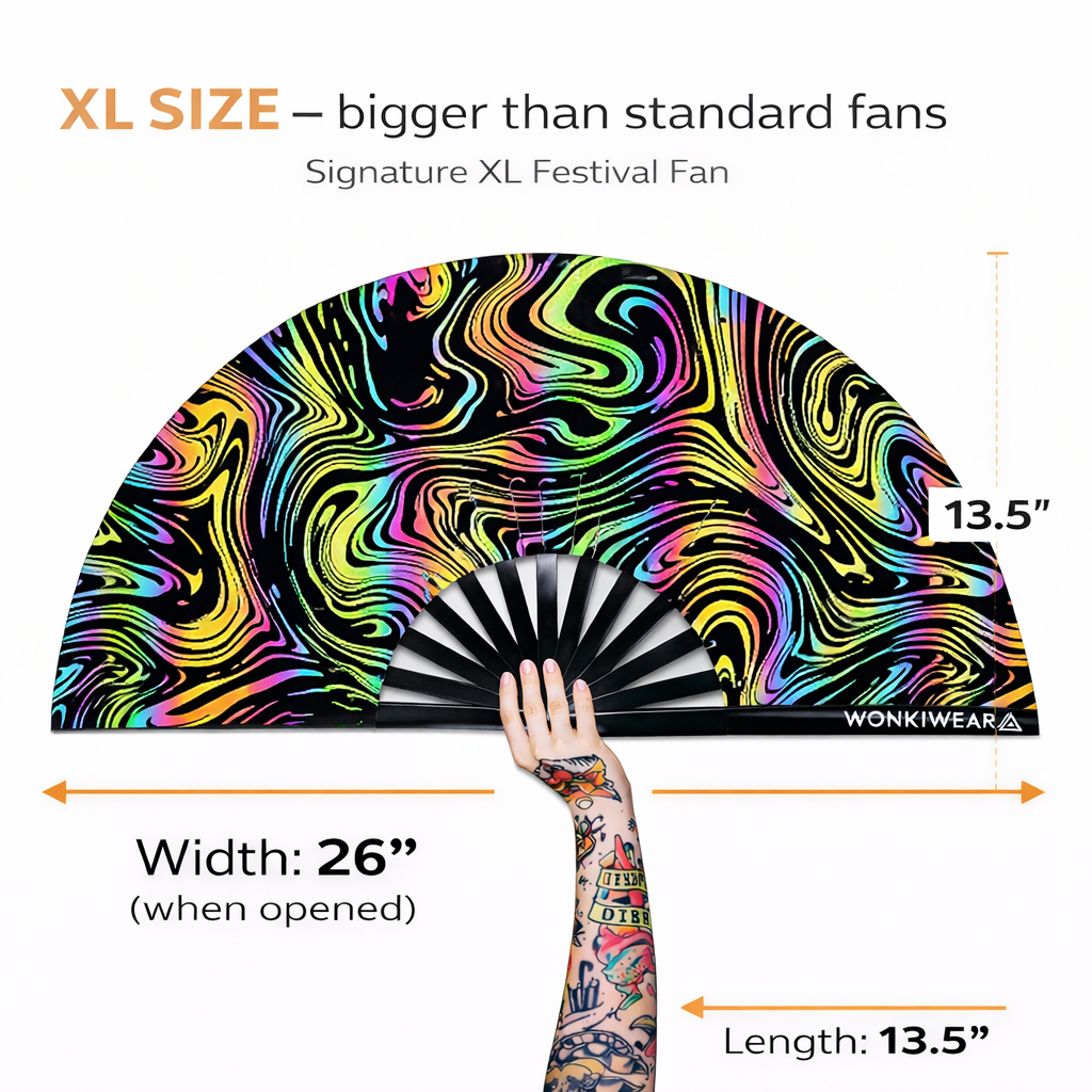 XL Festival Fan - Flash Reflective, Swirl