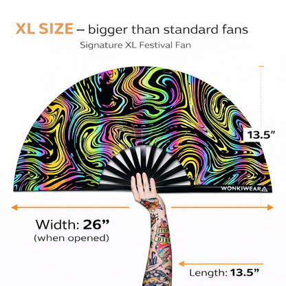 XL Festival Fan - Flash Reflective, Swirl