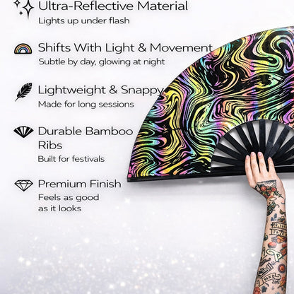 XL Festival Fan - Flash Reflective, Swirl