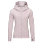 Sports Wear Hoodie Jacket for Women With Thick Zipper - Full Zip Fitness Coat Running Sweater WDQ028