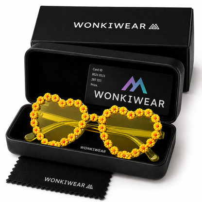 Yellow Daisy Heart Colour Therapy Glasses